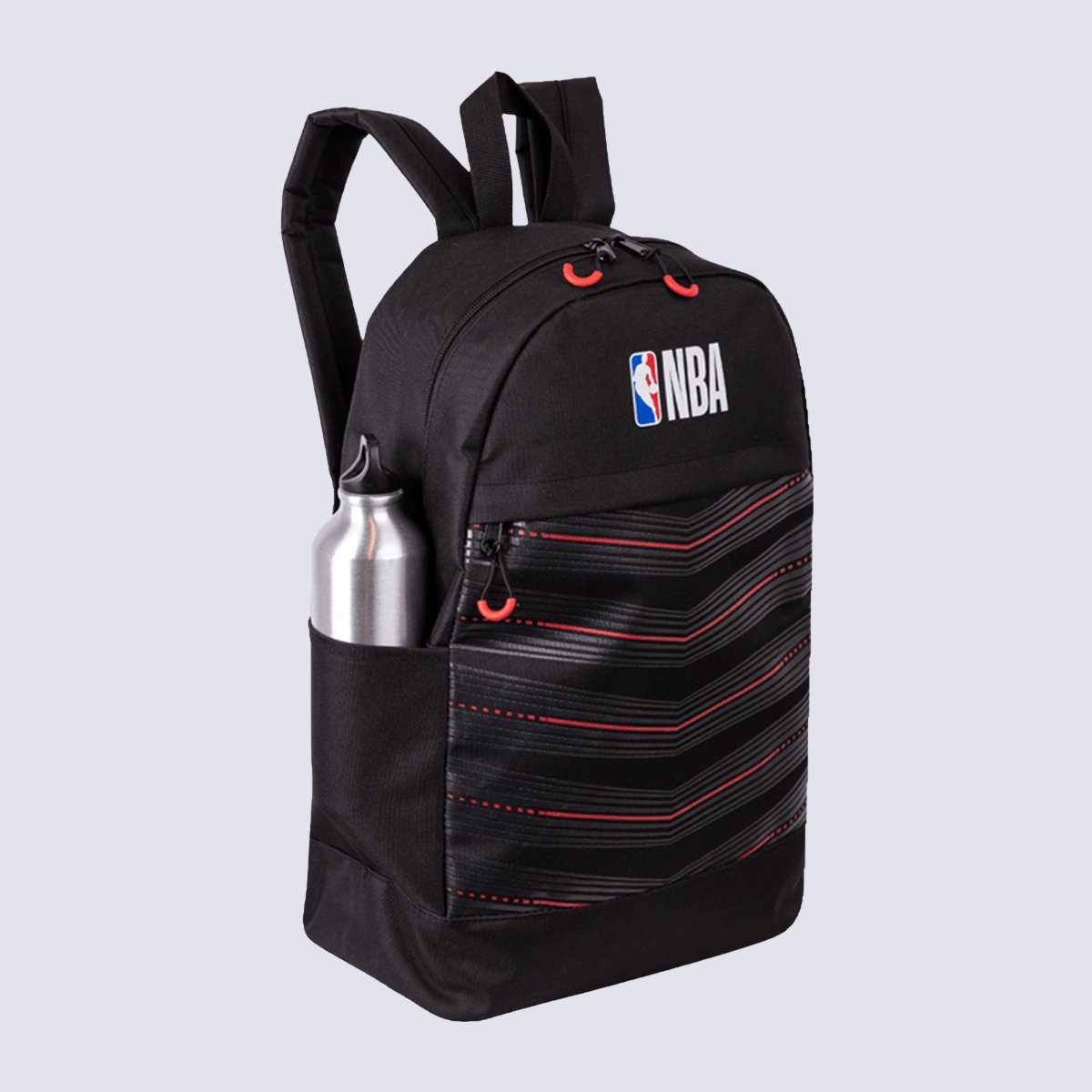 Mochila NBA Basics Preta e Vermelho Preto 3