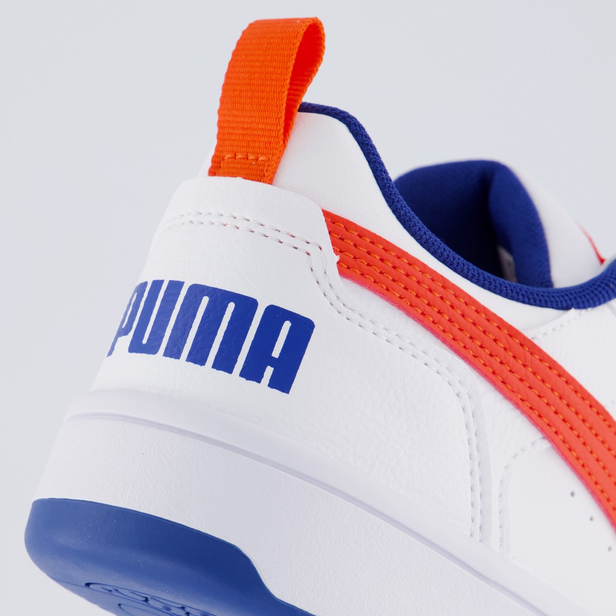 Tênis Puma Rebound V6 Juvenil Branco e Vermelho Branco 6