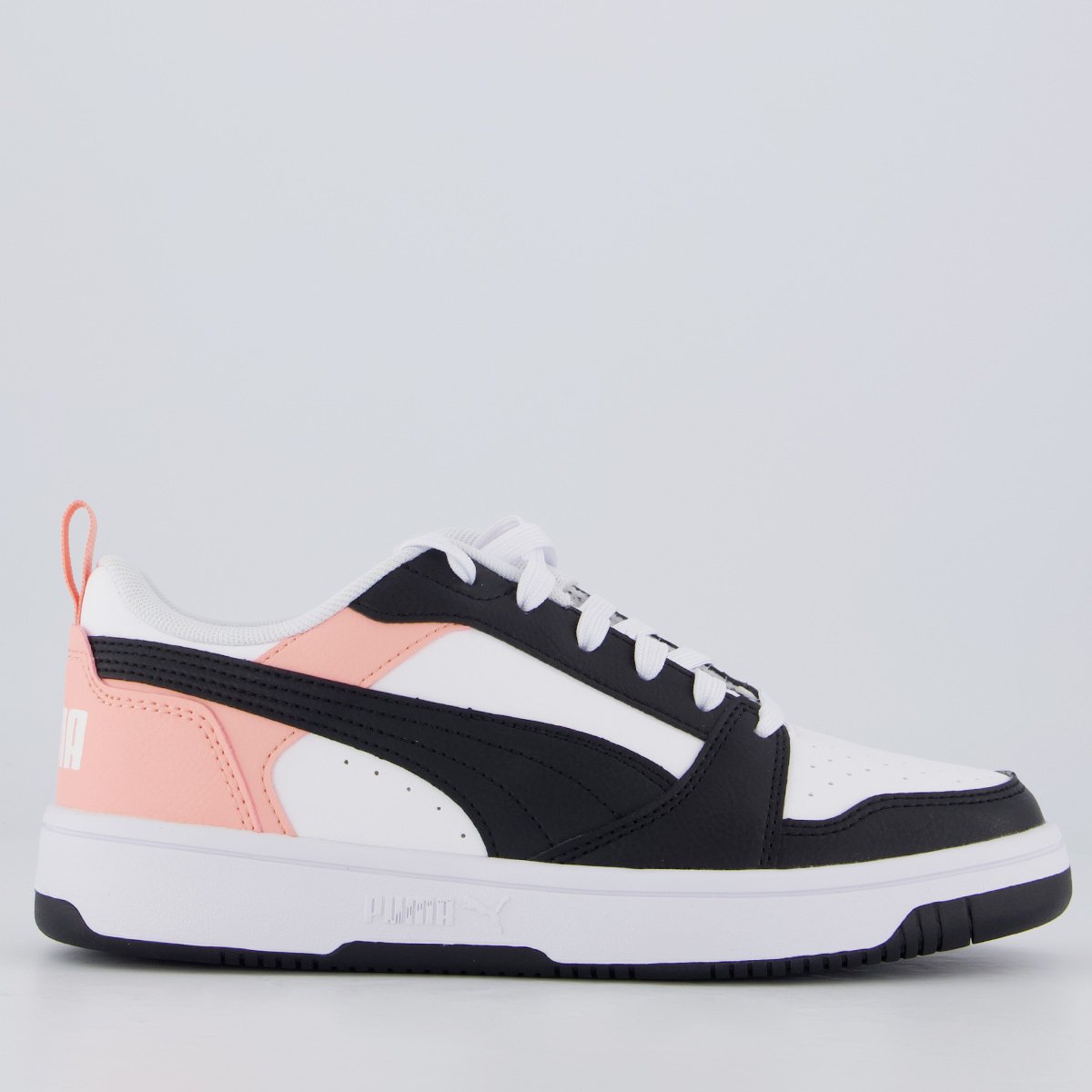 Tênis Puma Rebound V6 Feminino Preto e Rosa