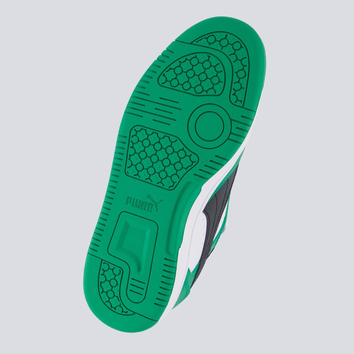 Tênis Puma Rebound V6 Juvenil Branco e Verde Verde 5