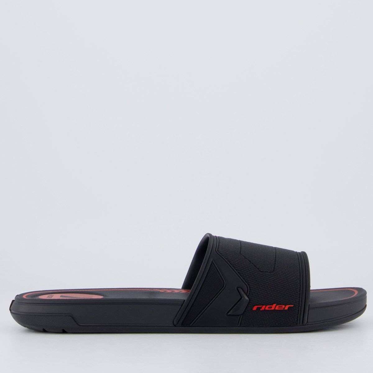 Chinelo Slide Rider Start Preto e Vermelho Preto 2