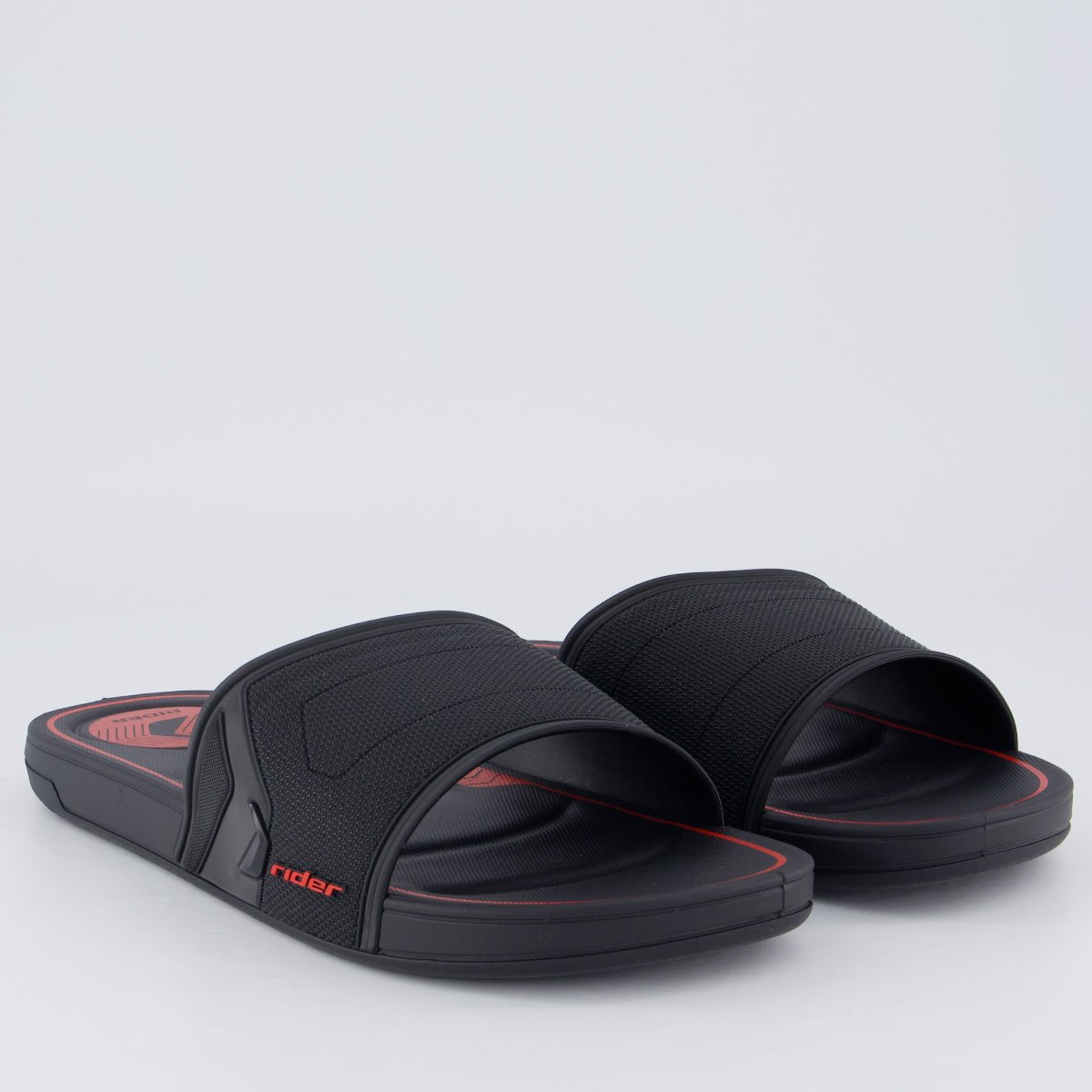 Chinelo Slide Rider Start Preto e Vermelho Preto 3