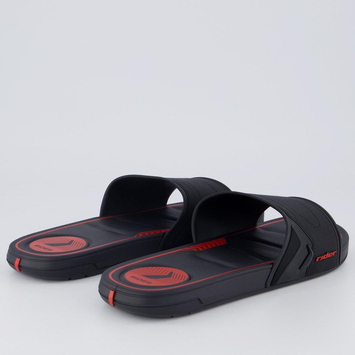 Chinelo Slide Rider Start Preto e Vermelho Preto 4