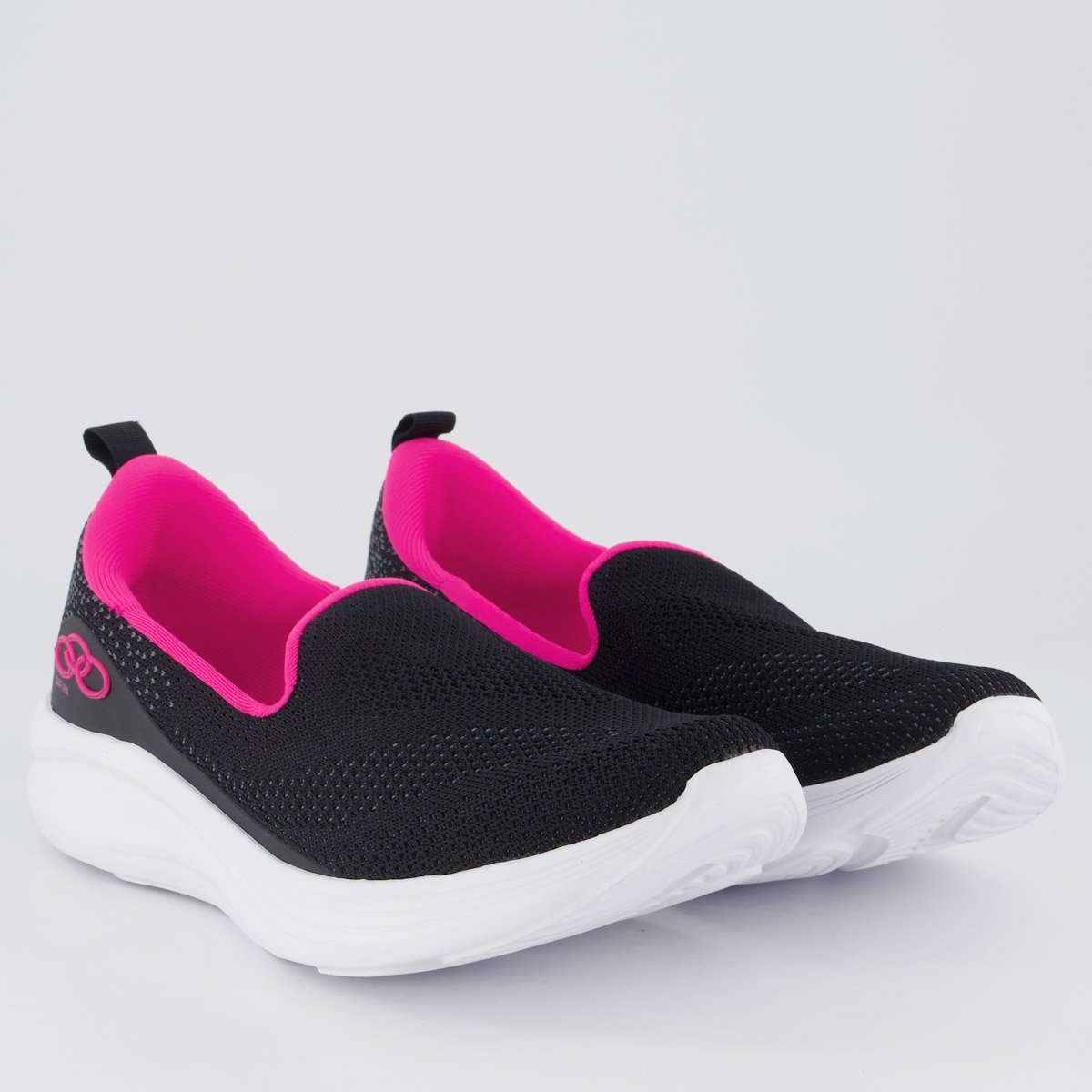 Tênis Olympikus Safira Feminino Preto e Rosa Preto 2