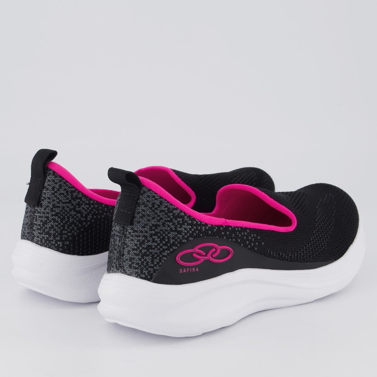 Tênis Olympikus Safira Feminino Preto e Rosa Preto 3