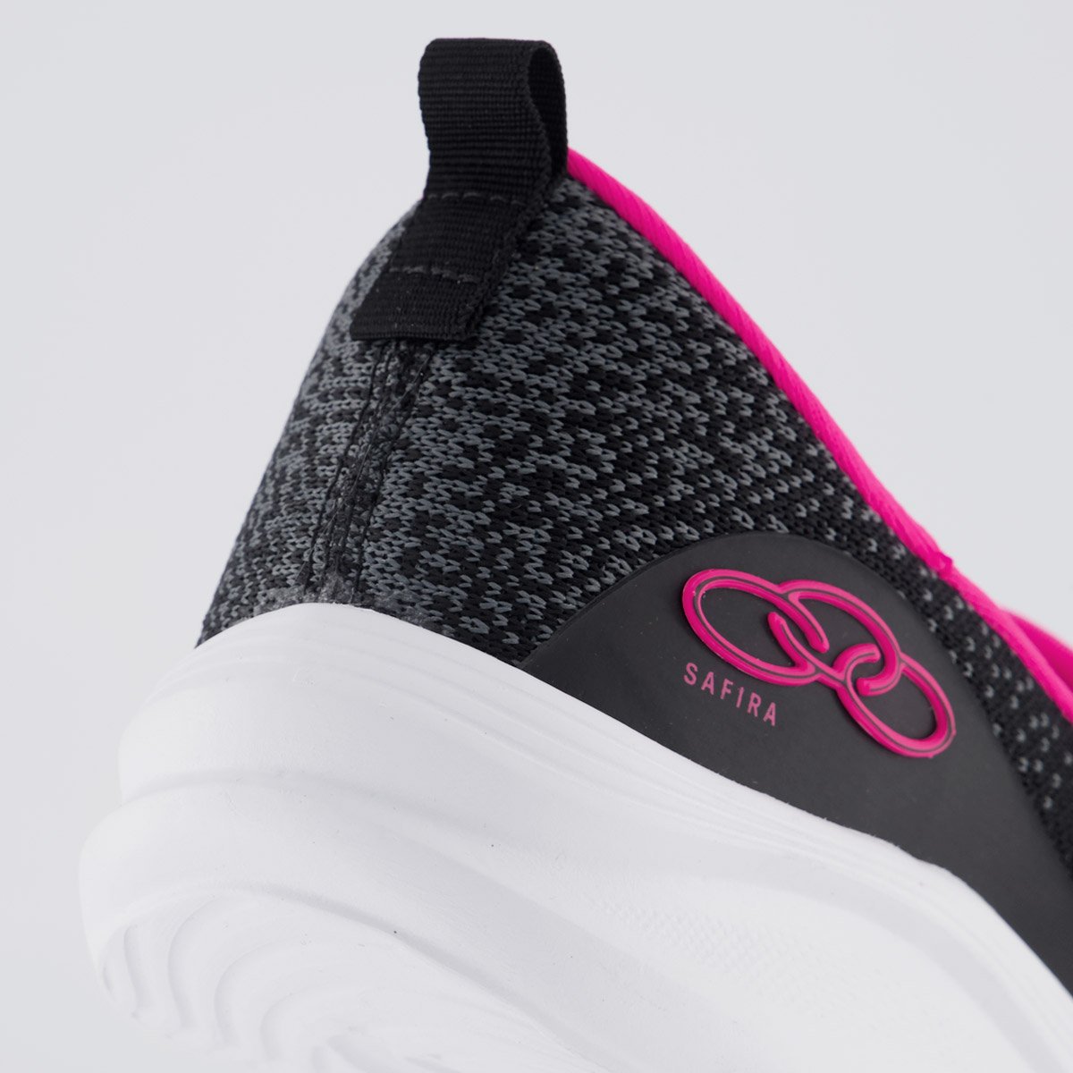 Tênis Olympikus Safira Feminino Preto e Rosa Preto 6