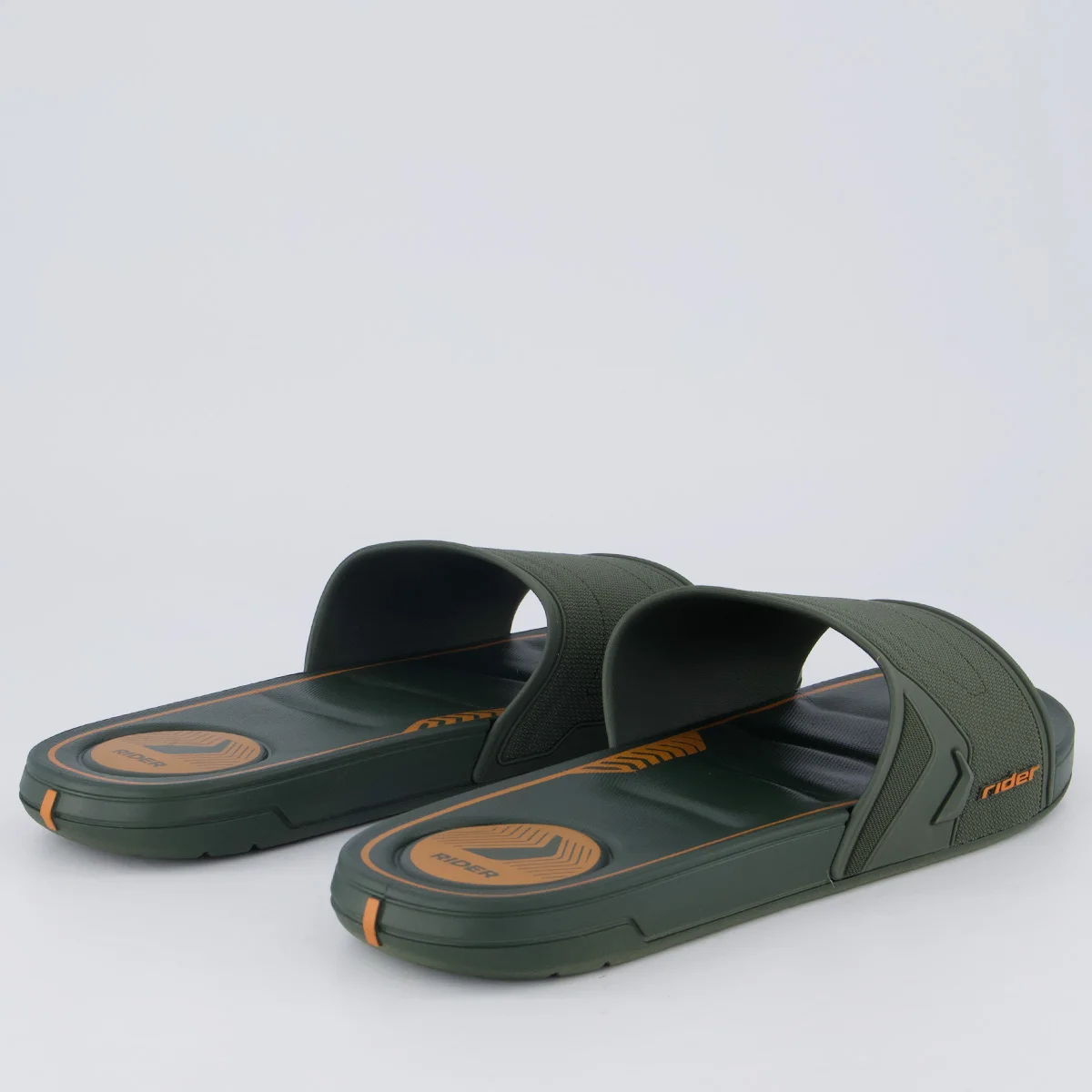 Chinelo Slide Rider Start Verde e Laranja Verde 4