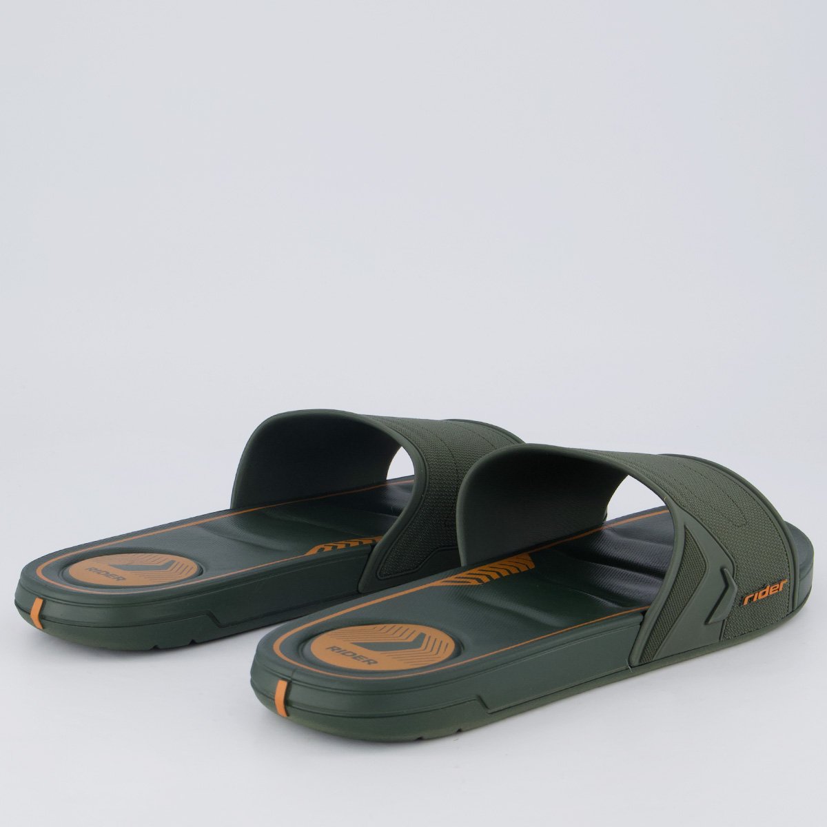 Chinelo Slide Rider Start Verde e Laranja Verde 4