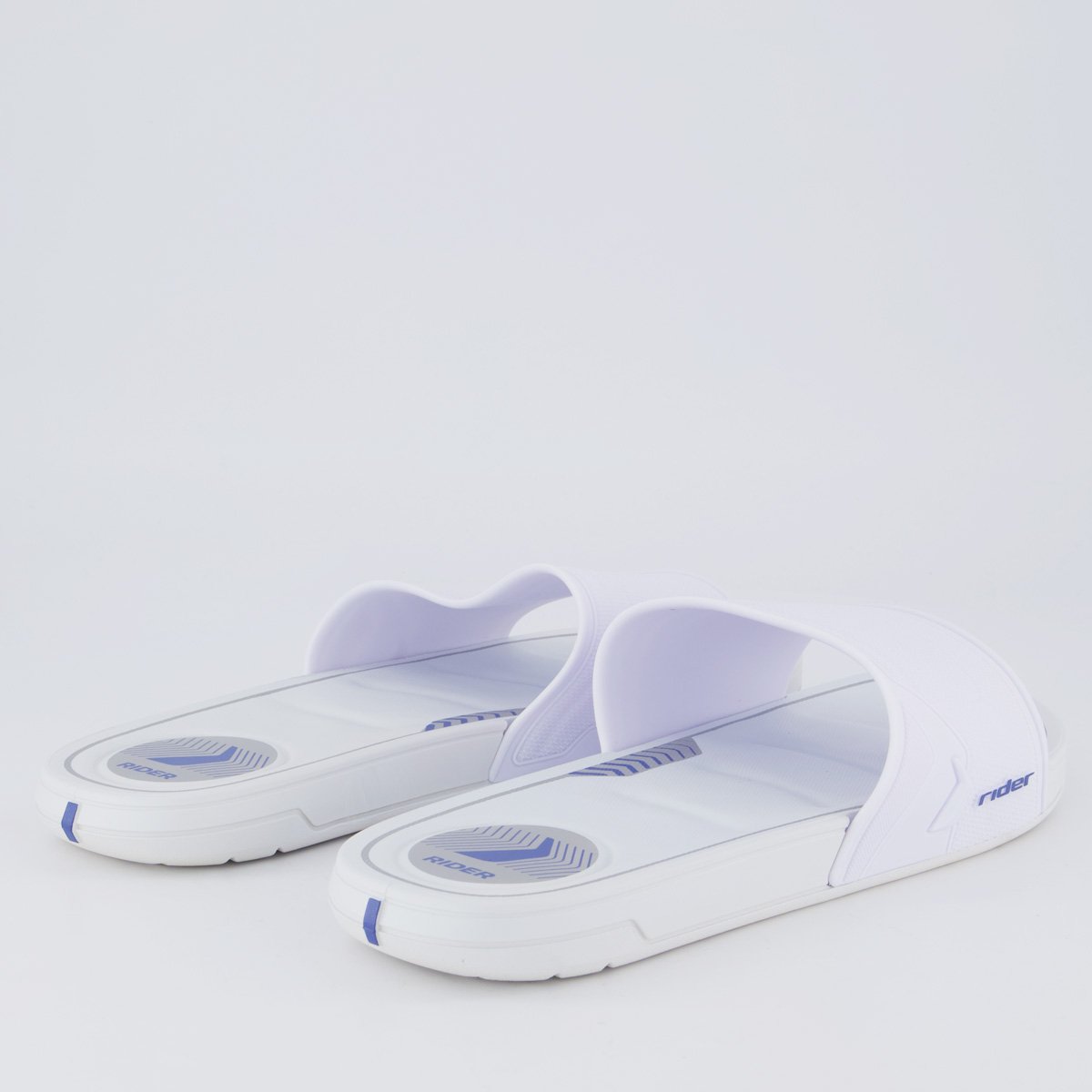 Chinelo Slide Rider Start Branco e Azul Branco 4