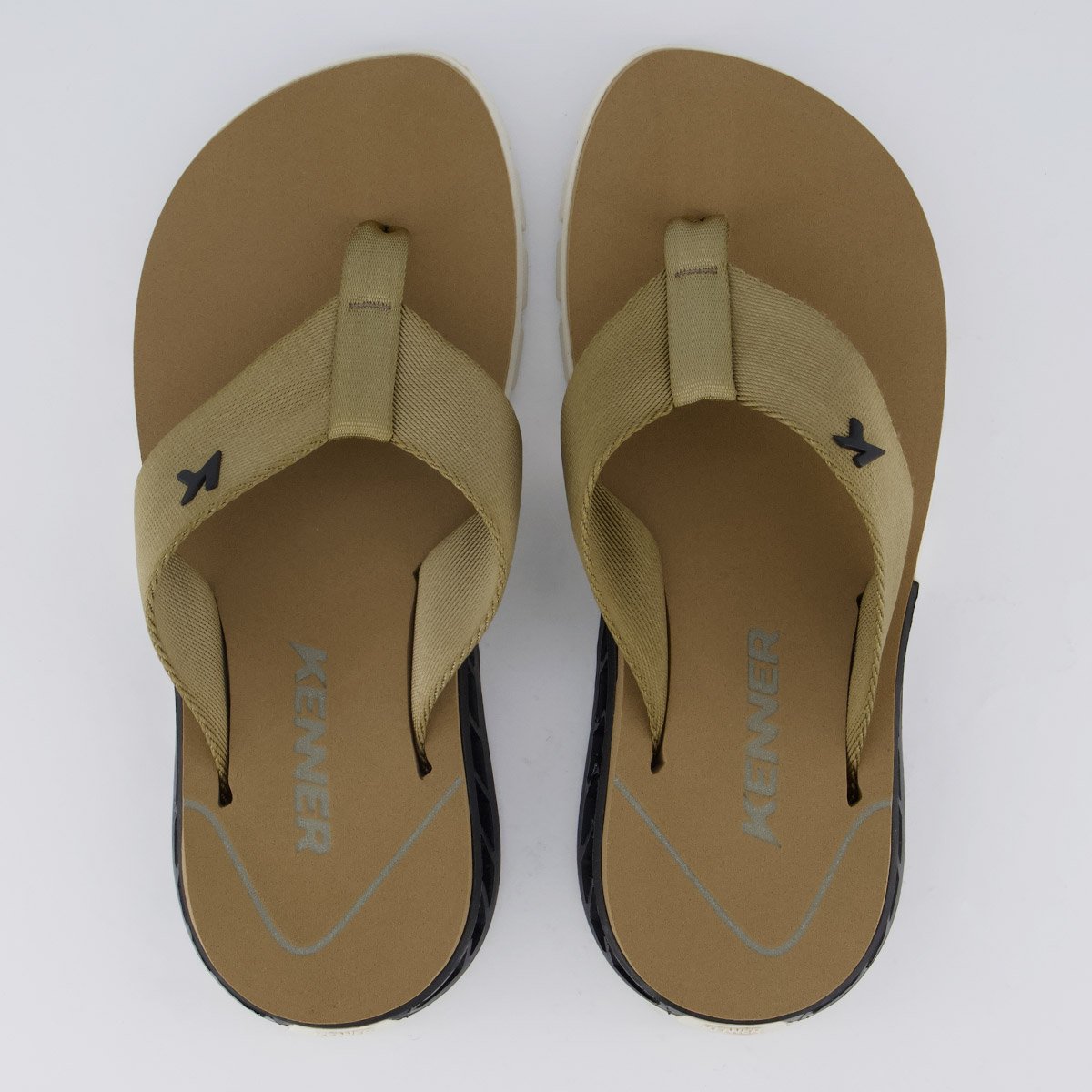 Chinelo Kenner Rakka Marrom e Branco