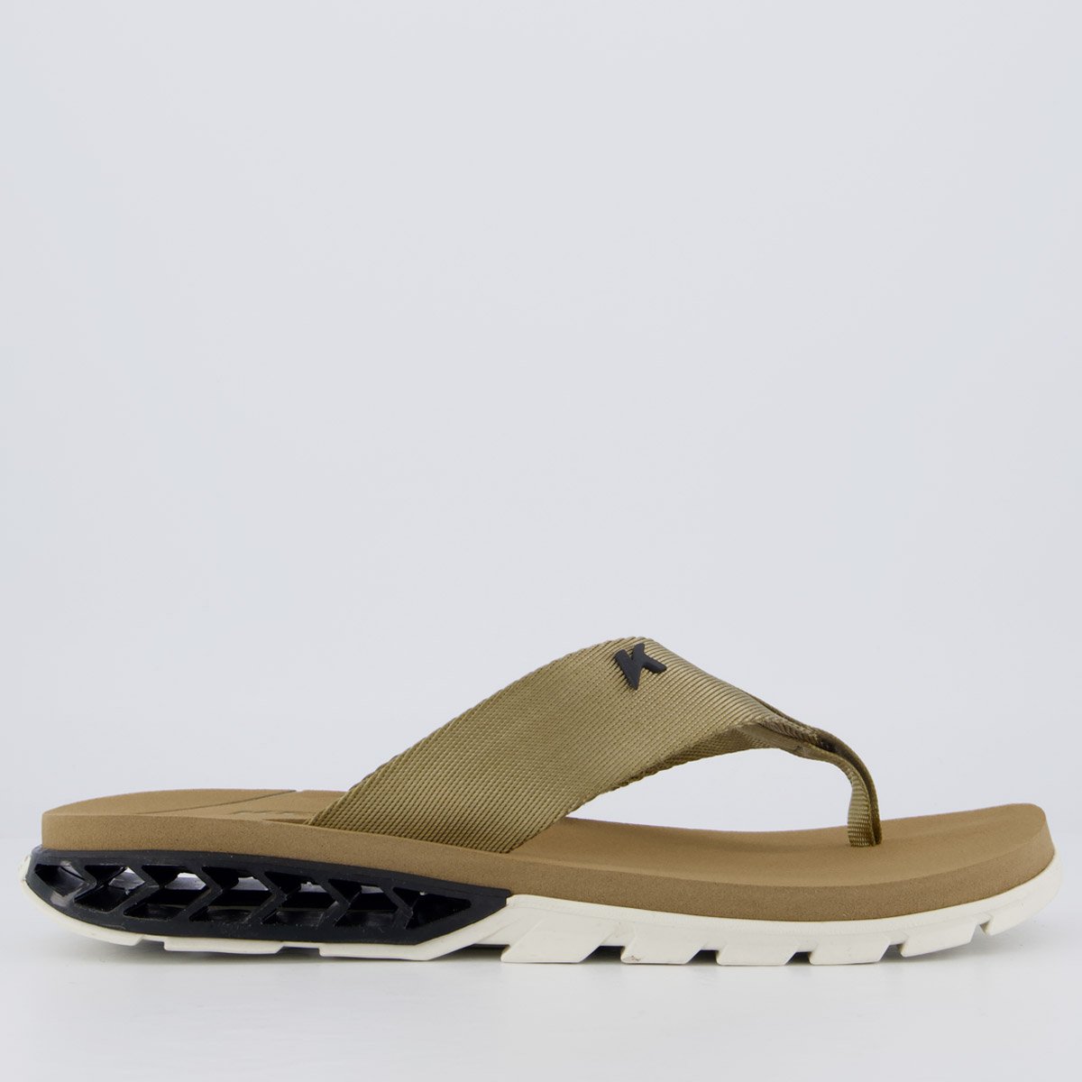 Chinelo Kenner Rakka Marrom e Branco Marrom 2