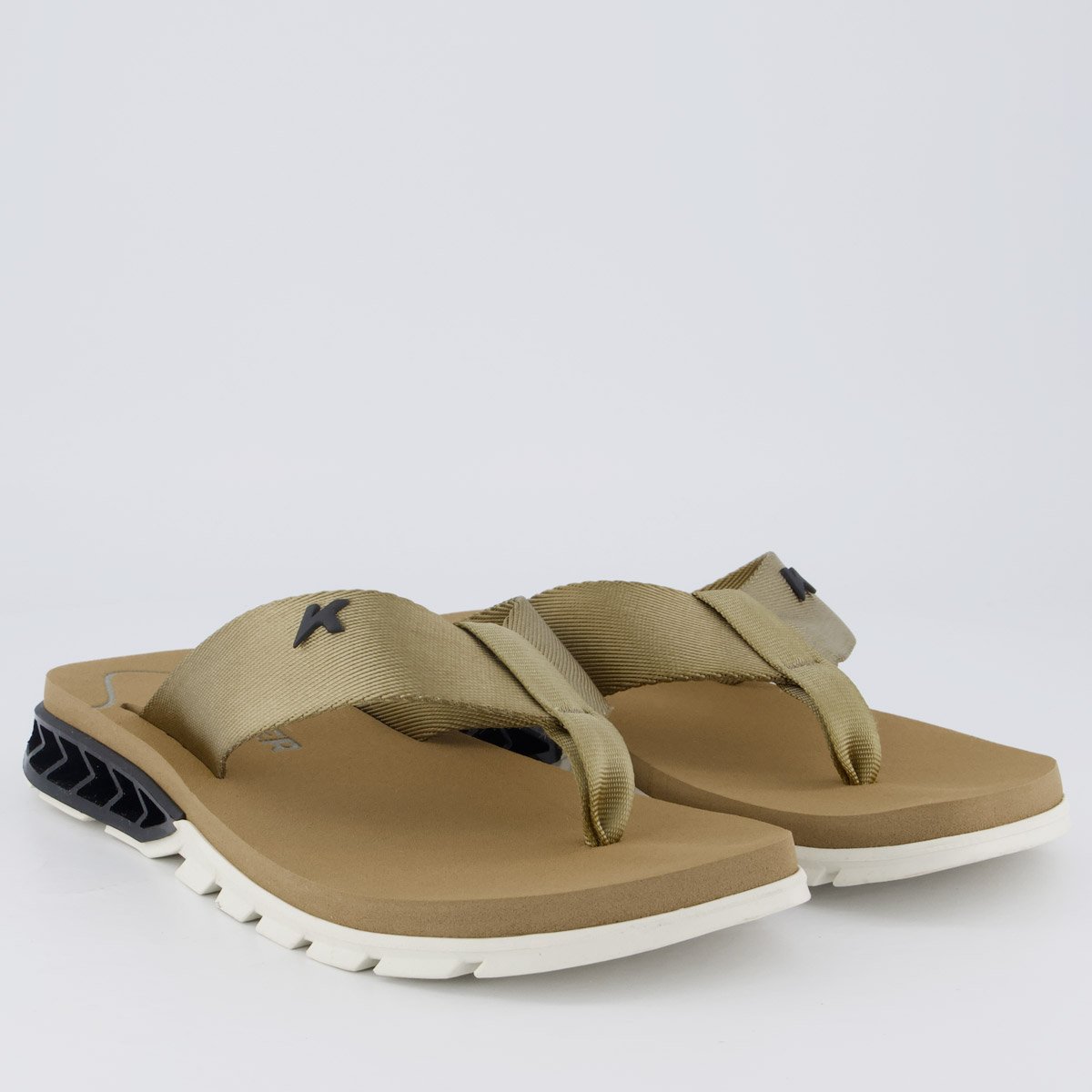 Chinelo Kenner Rakka Marrom e Branco Marrom 3