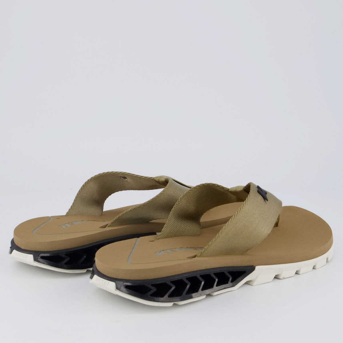 Chinelo Kenner Rakka Marrom e Branco Marrom 4