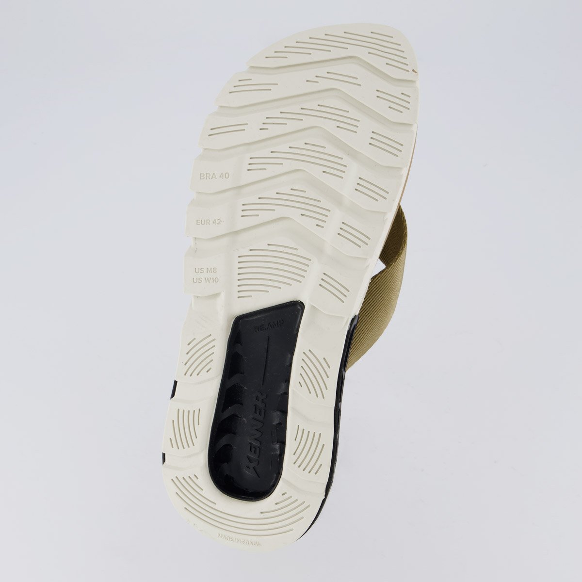 Chinelo Kenner Rakka Marrom e Branco Marrom 5
