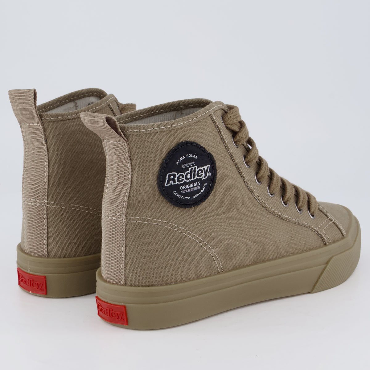 Tênis Redley High Látex Feminino Caqui Bege 3