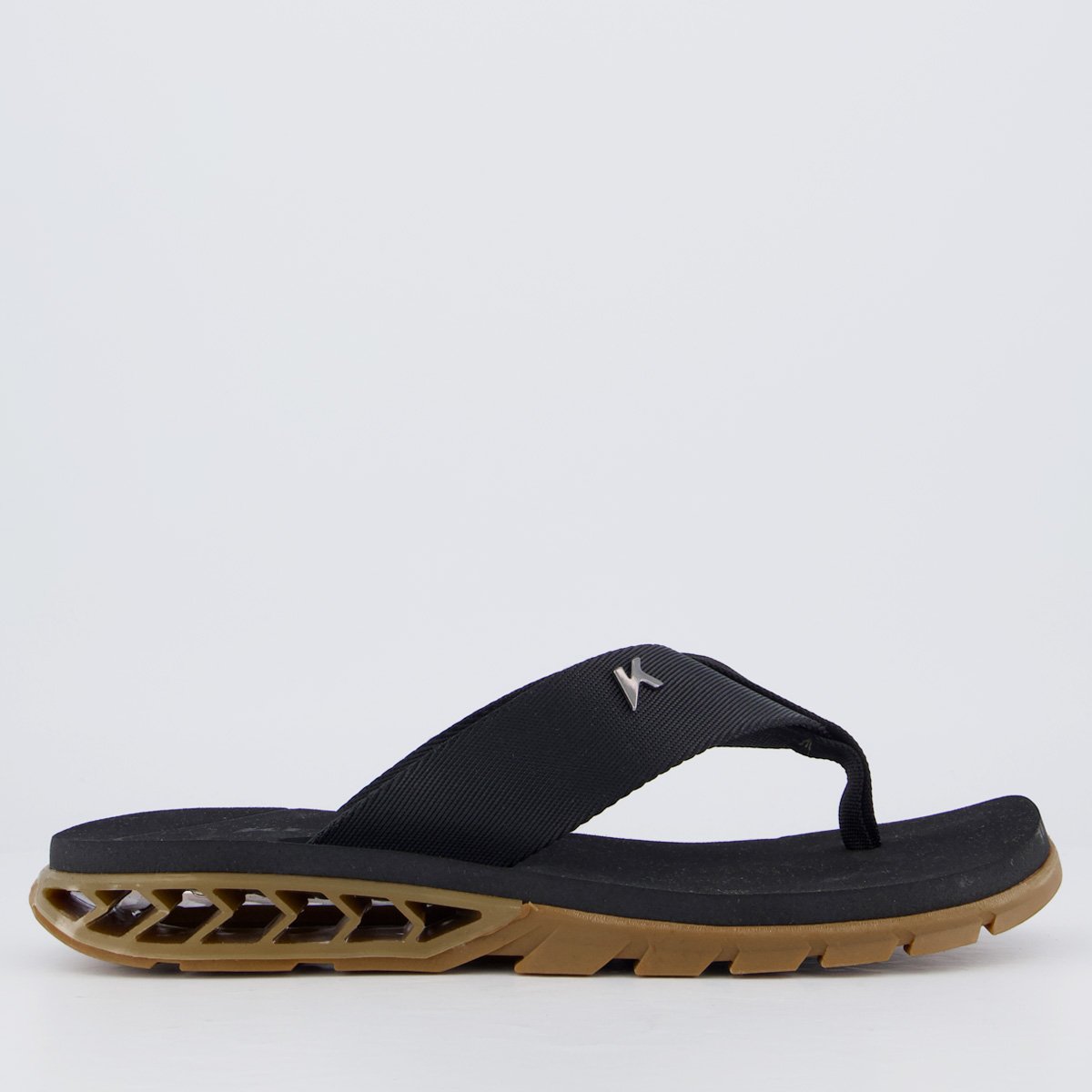 Chinelo Kenner Rakka Preto e Marrom Preto 2