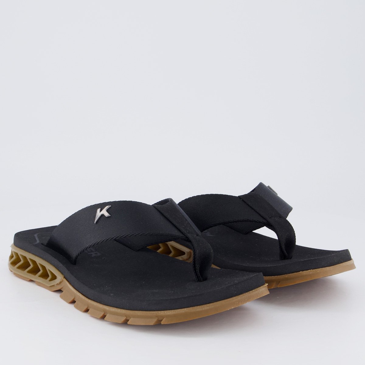 Chinelo Kenner Rakka Preto e Marrom Preto 3