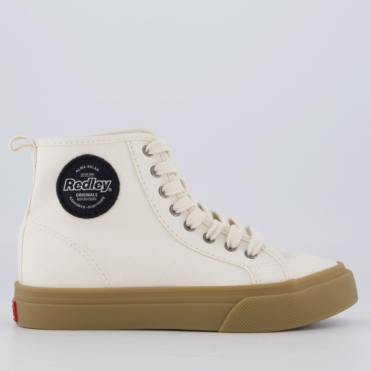 Tênis Redley High Látex Feminino Off White