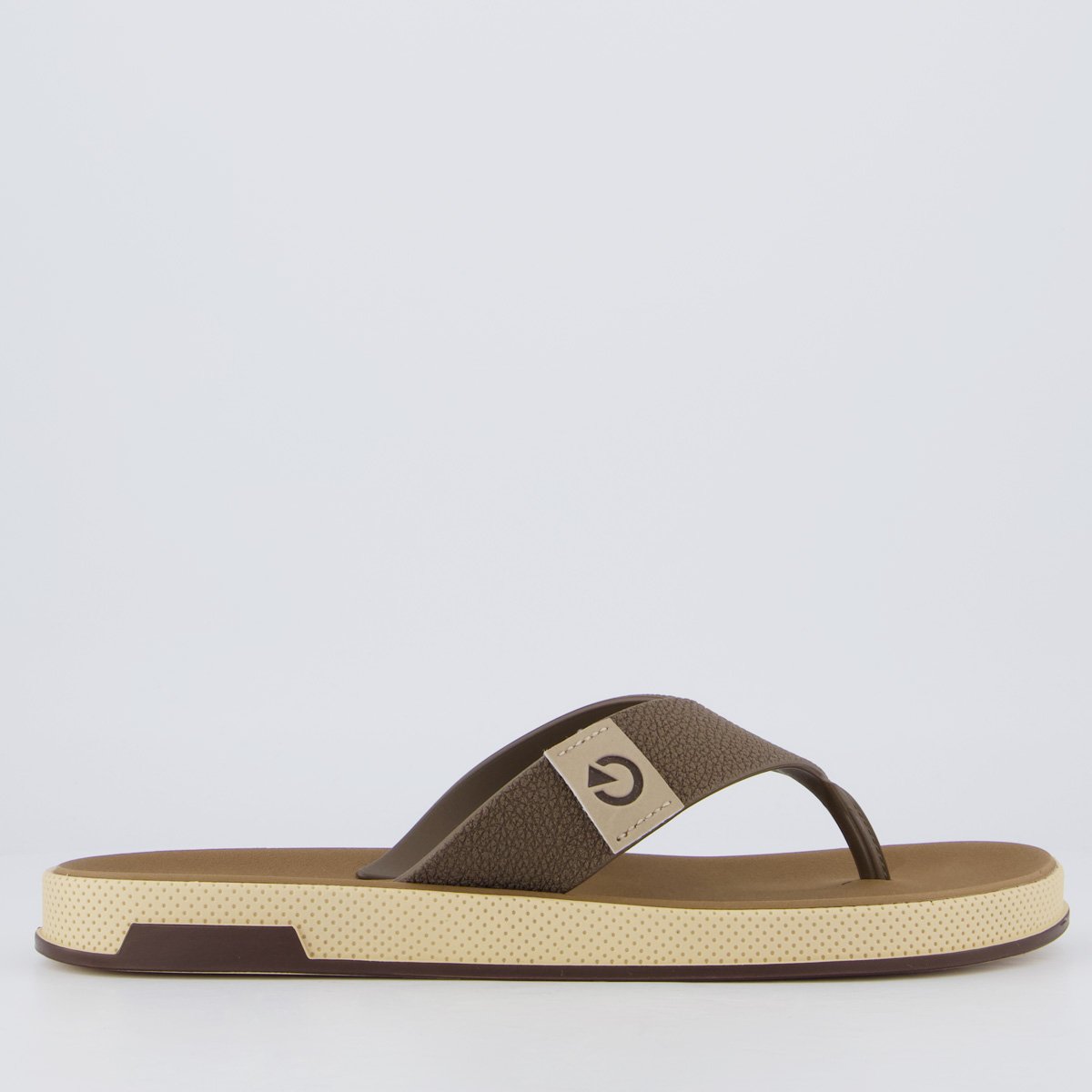 Chinelo Cartago Milão Plus Bege e Marrom Marrom 2