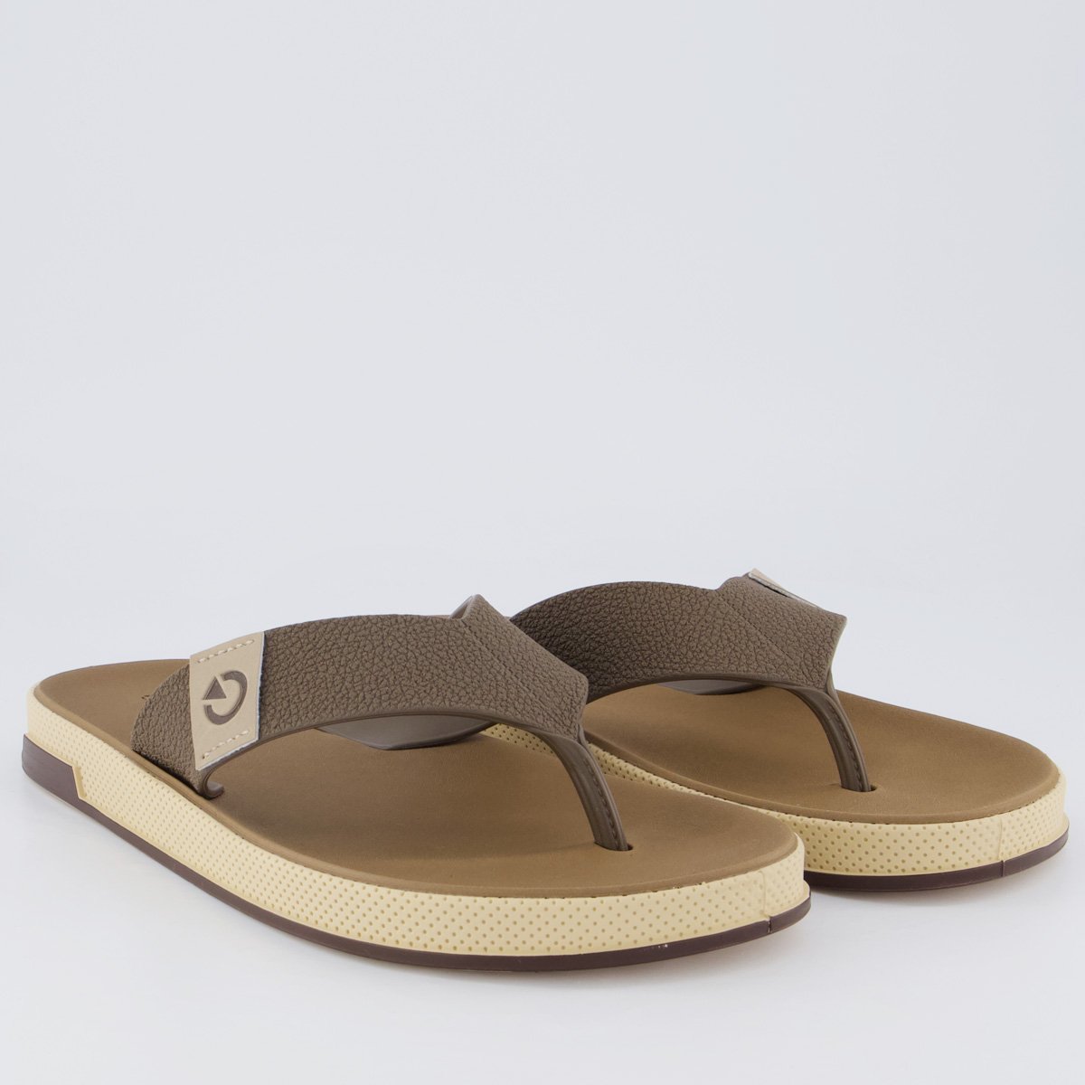 Chinelo Cartago Milão Plus Bege e Marrom Marrom 3