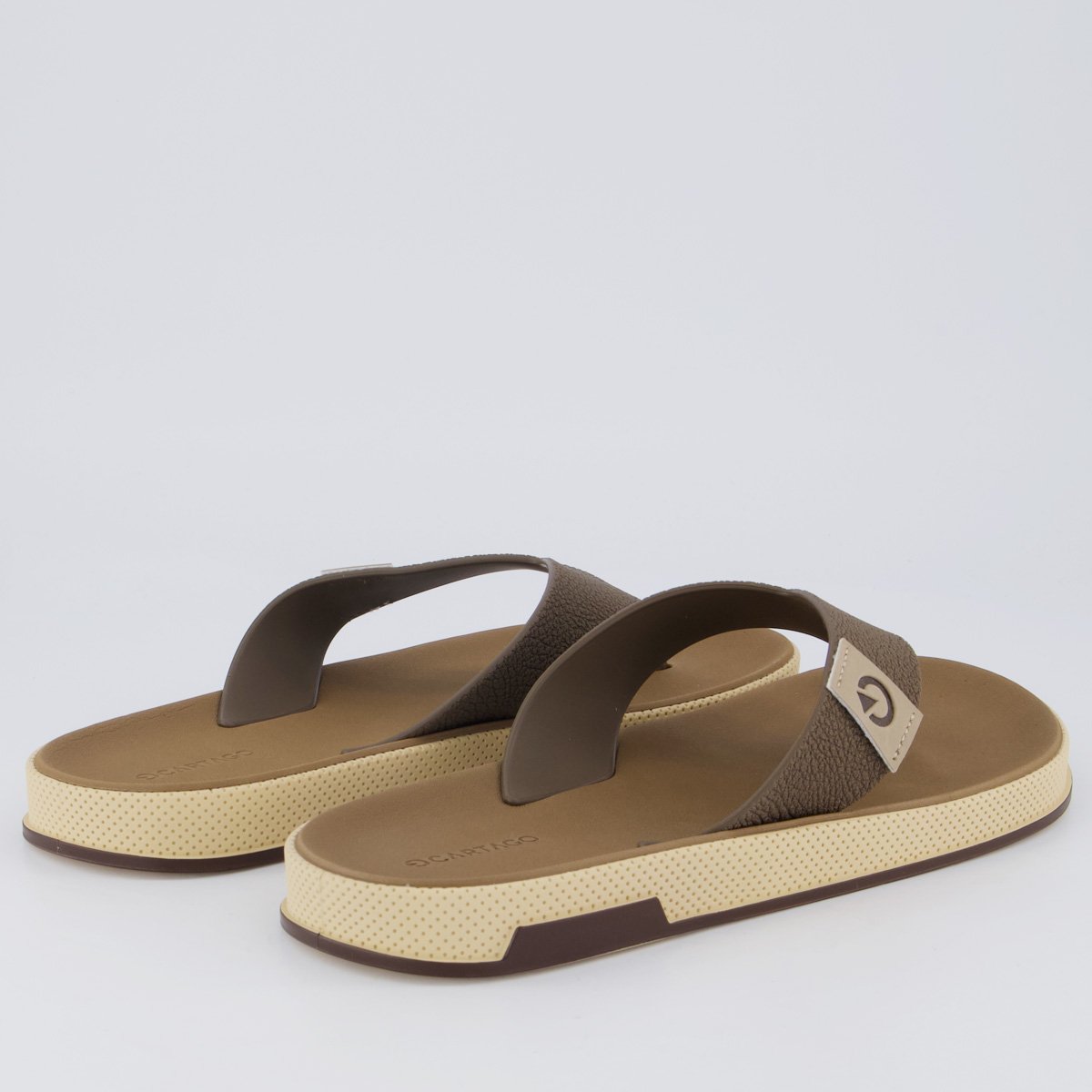 Chinelo Cartago Milão Plus Bege e Marrom Marrom 4