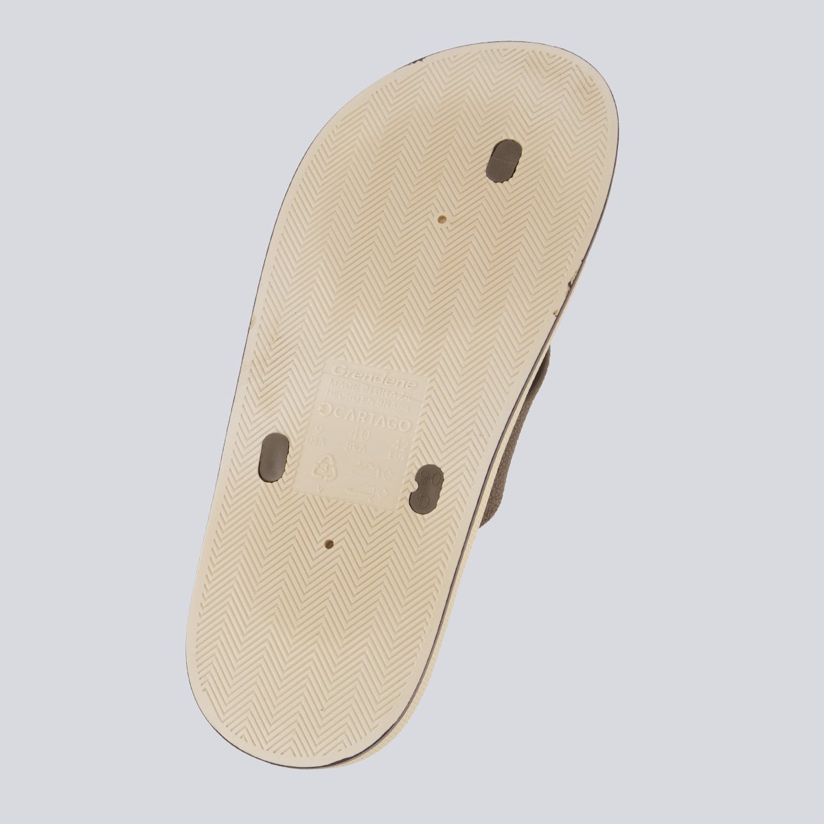 Chinelo Cartago Milão Plus Bege e Marrom Marrom 5