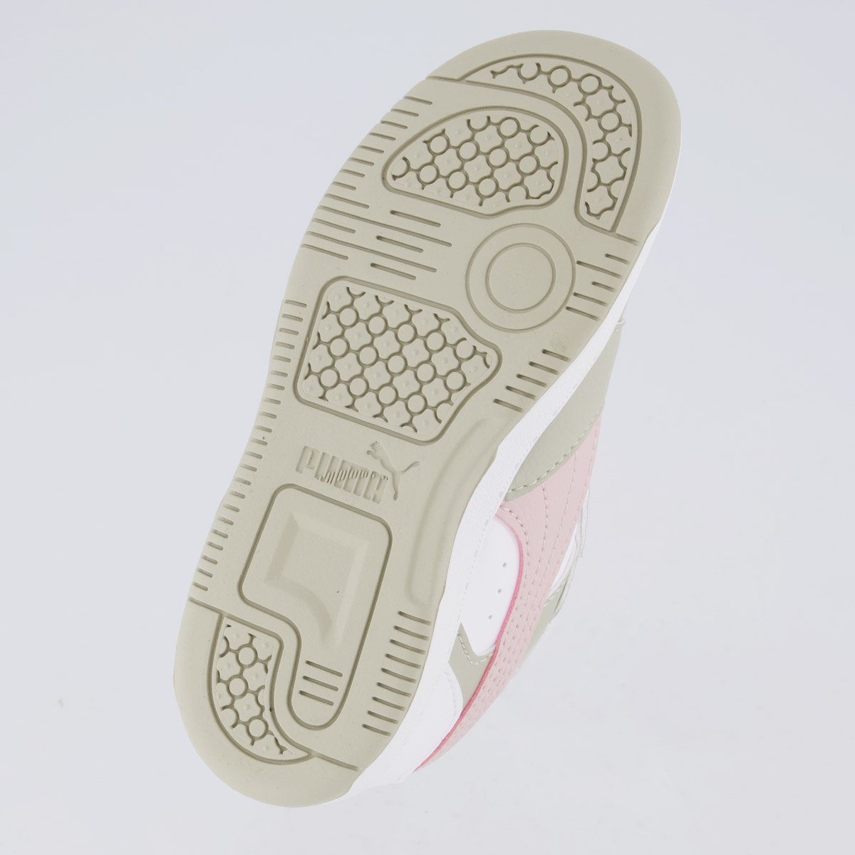 Tênis Puma Rebound V6 LO Infantil Branco e Bege Branco 5