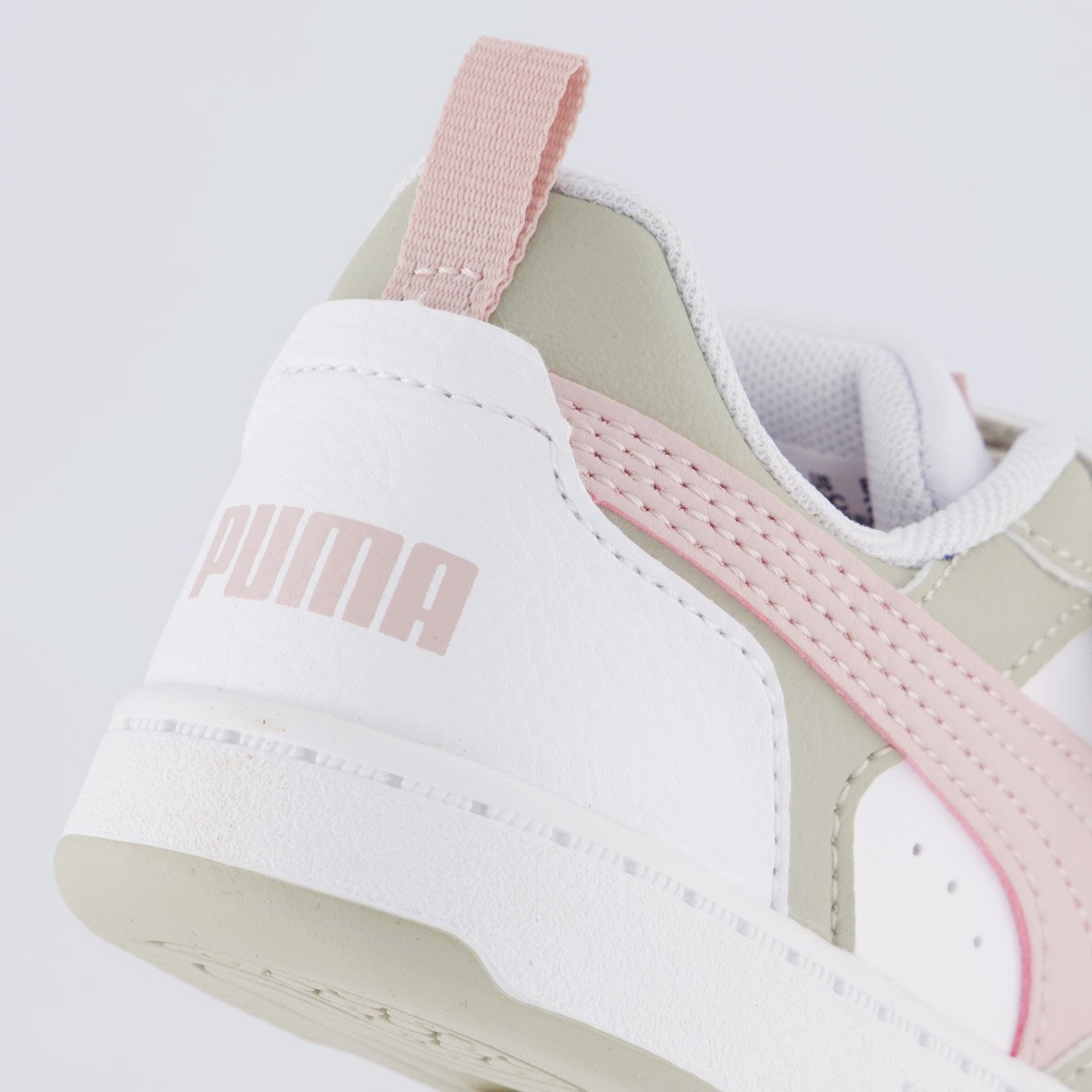 Tênis Puma Rebound V6 LO Infantil Branco e Bege Branco 6