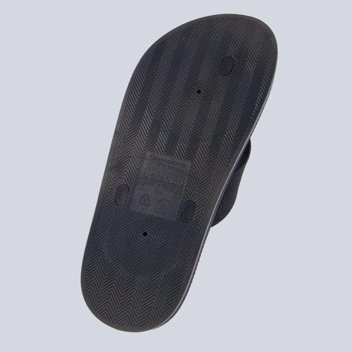 Chinelo Cartago Milão Plus Preto Preto 5