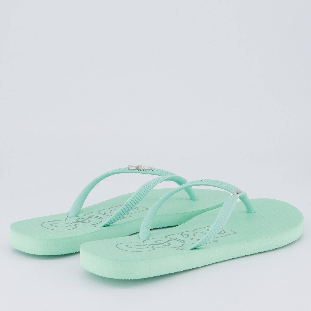 Chinelo Coca Cola Metallic Feminino Verde Verde 4