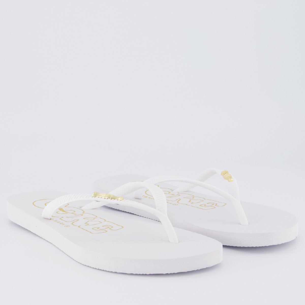 Chinelo Coca Cola Metallic Feminino Branco Branco 3