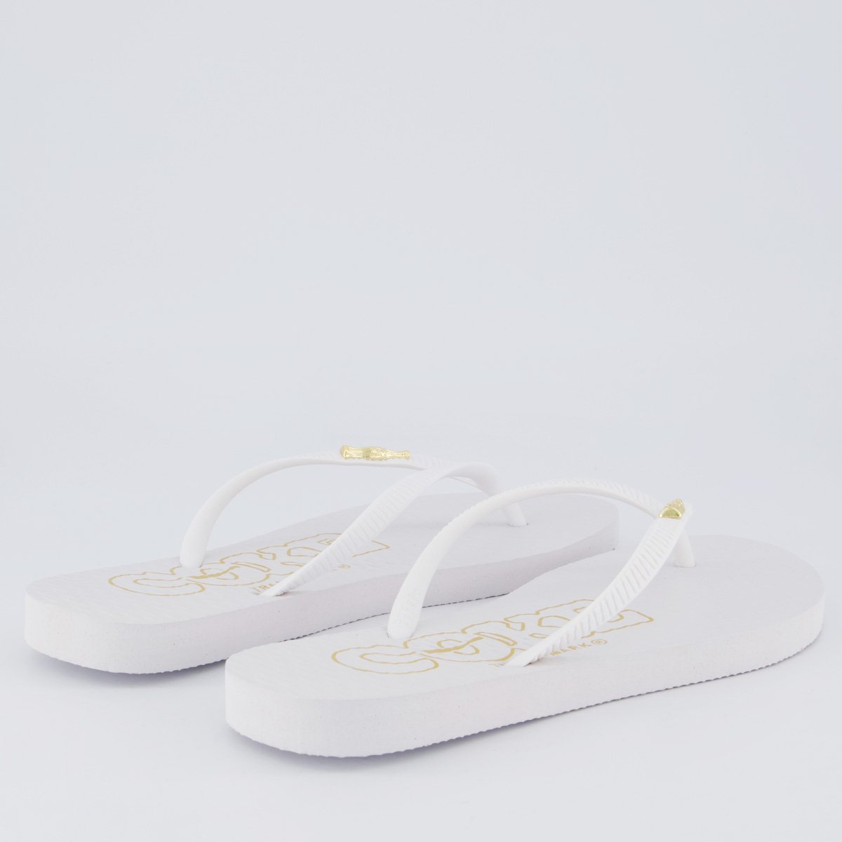 Chinelo Coca Cola Metallic Feminino Branco Branco 4