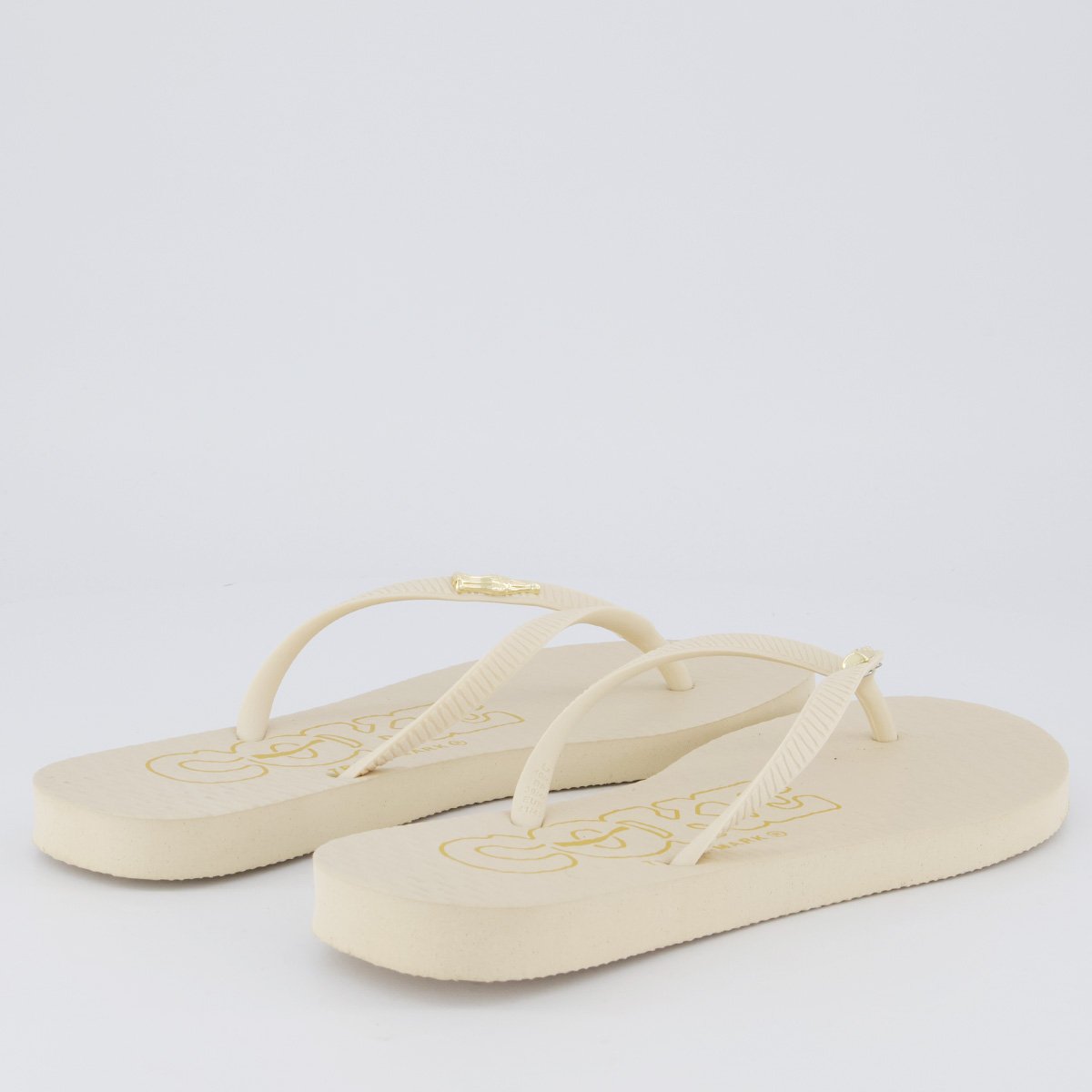 Chinelo Coca Cola Metallic Feminino Bege Bege 4