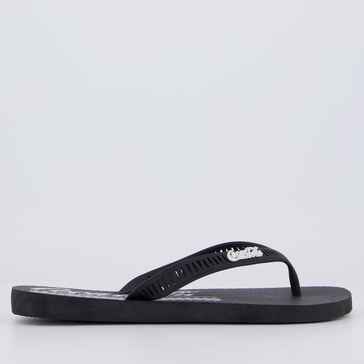 Chinelo Coca Cola Grid Preto e Branco Preto 2