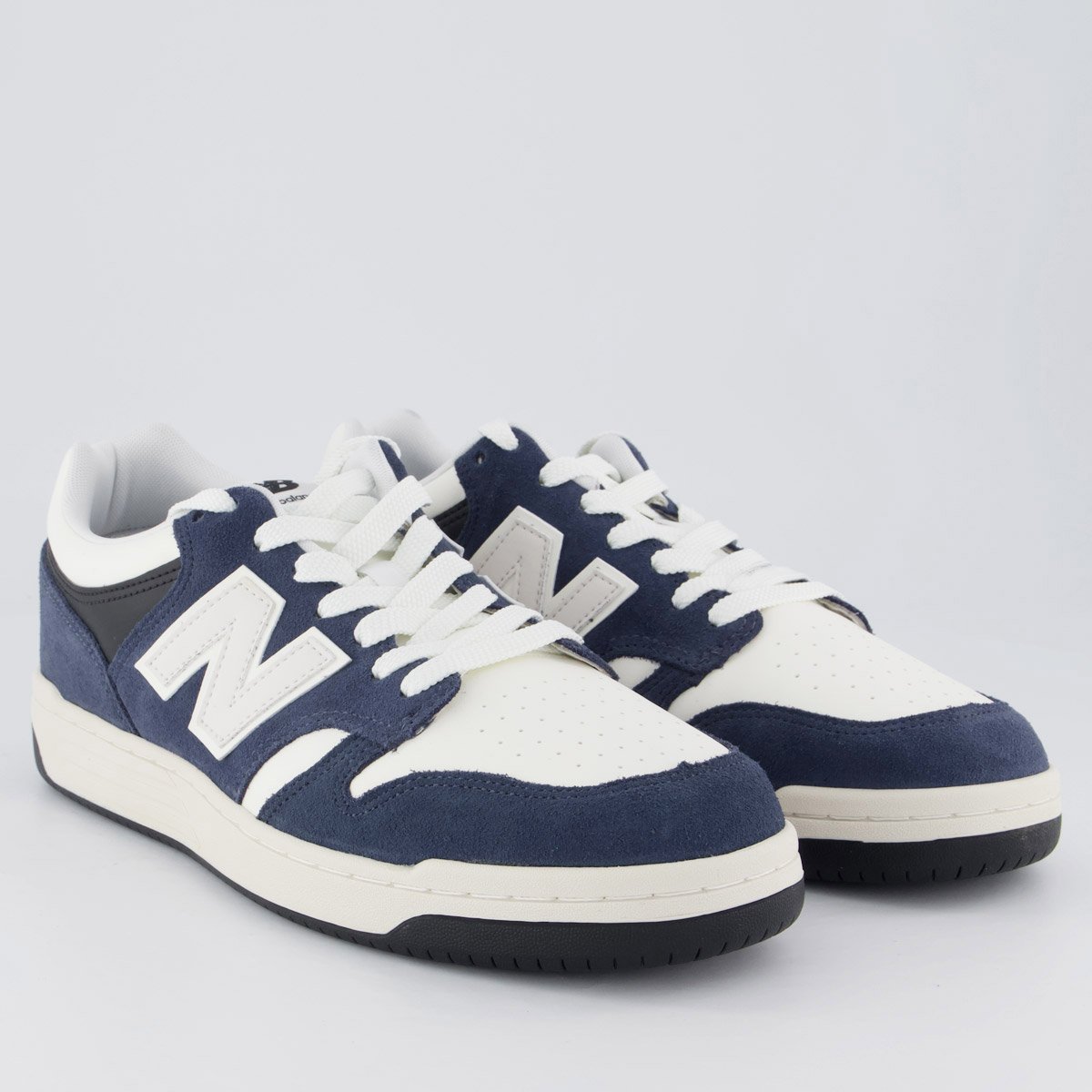 Tênis New Balance 480 Low Marinho Com Branco Azul 2