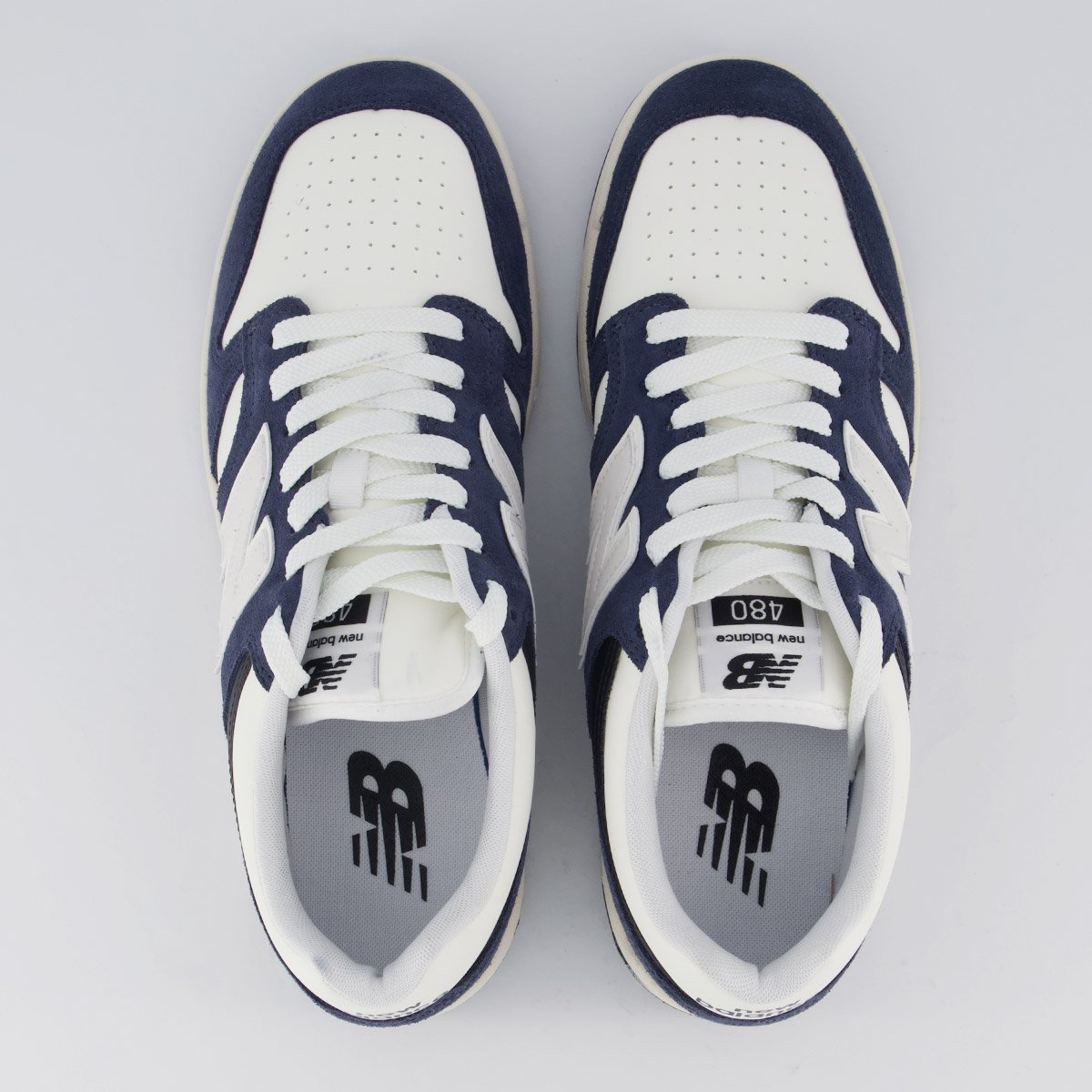 Tênis New Balance 480 Low Marinho Com Branco Azul 4