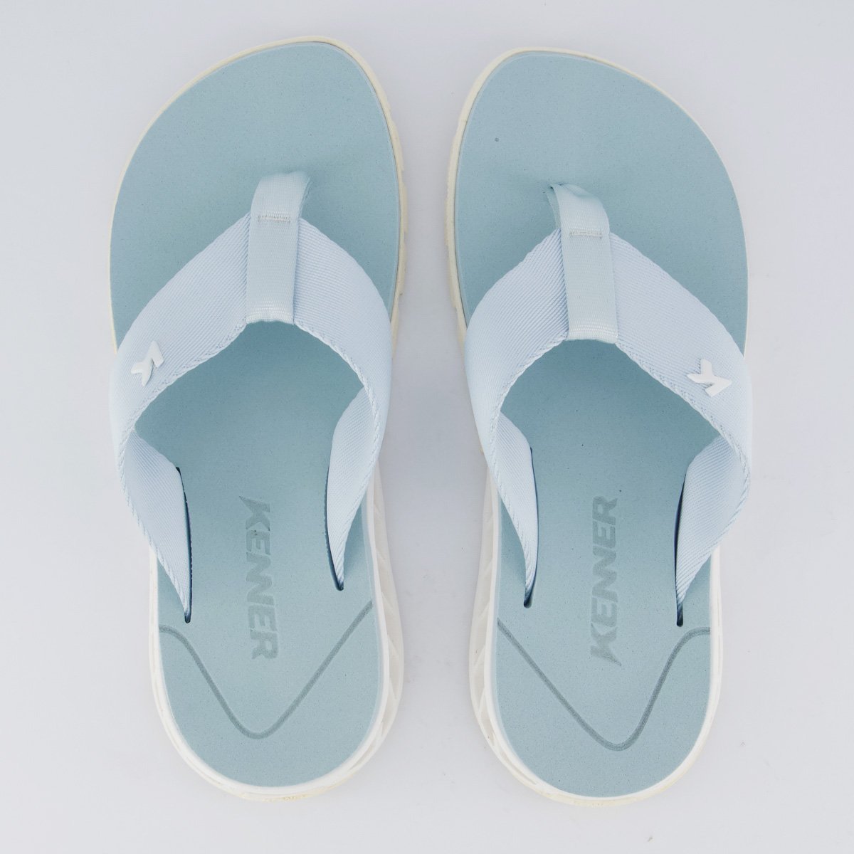 Chinelo Kenner Rakka Azul e Branco