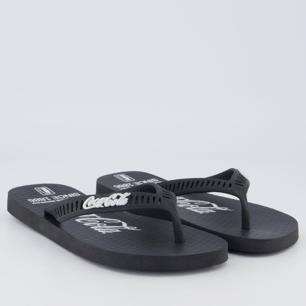 Chinelo Coca Cola Glen Preto Preto 3