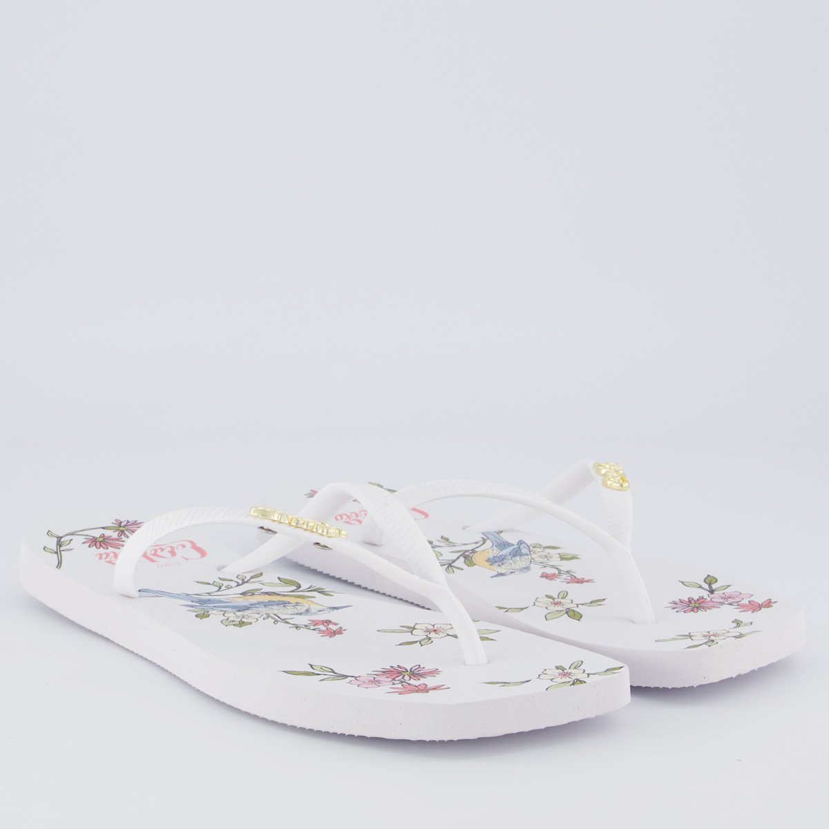 Chinelo Coca Cola Square Bird Feminino Branco Branco 3