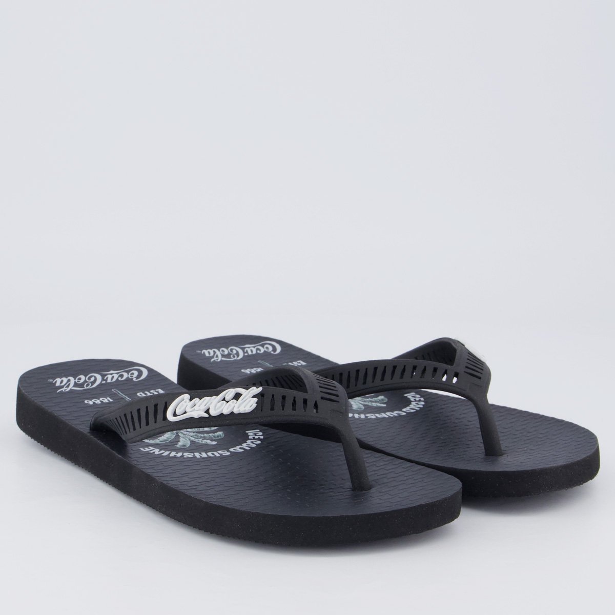 Chinelo Coca Cola Tropic Preto Preto 3