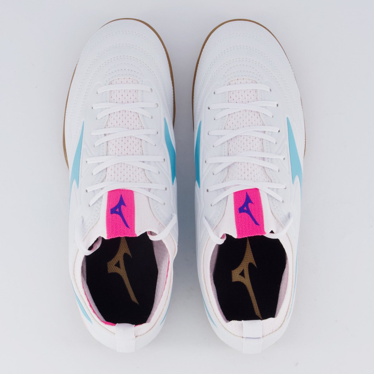 Chuteira Mizuno Regent IN Futsal Branca e Azul Branco 4