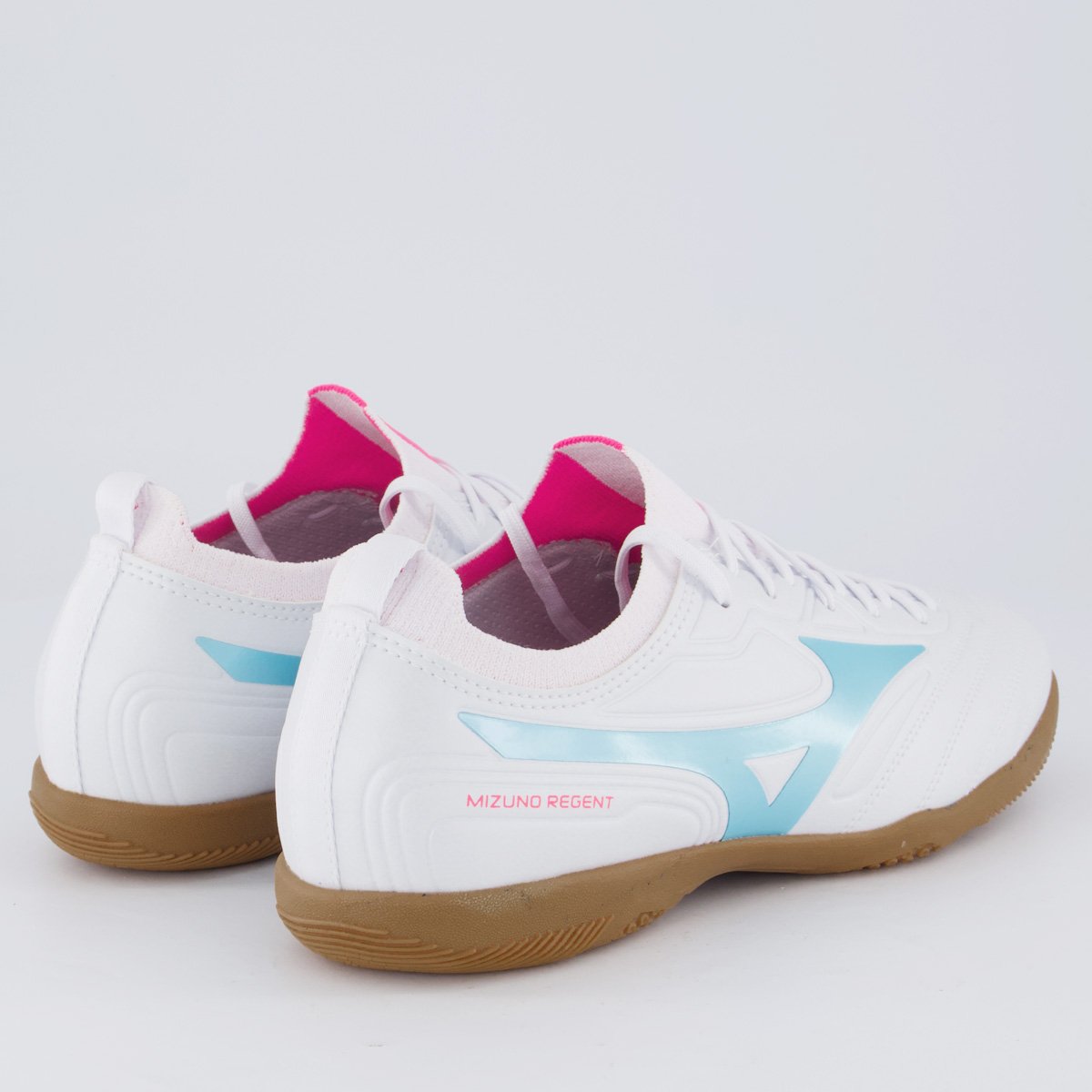 Chuteira Mizuno Regent IN Futsal Branca e Azul Branco 3