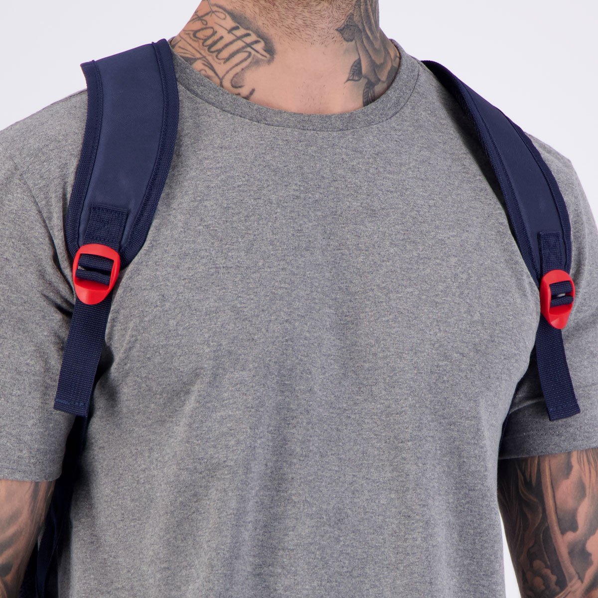 Mochila Barcelona Esportiva Cinza e Marinho Azul 4