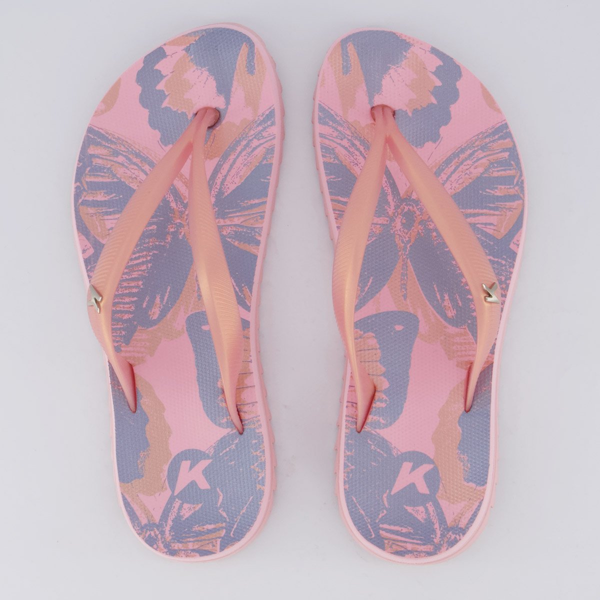 Chinelo Kenner Ibiza Borboletas Feminino Rosa
