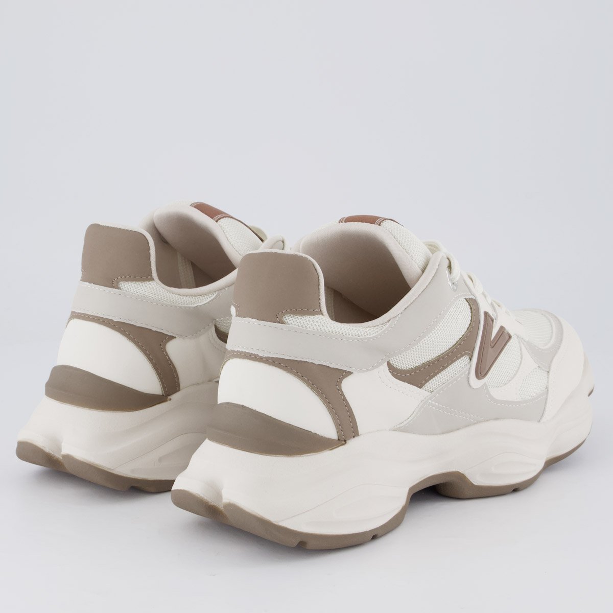 Tênis Via Marte V158 Feminino Off White e Marrom Off White 6
