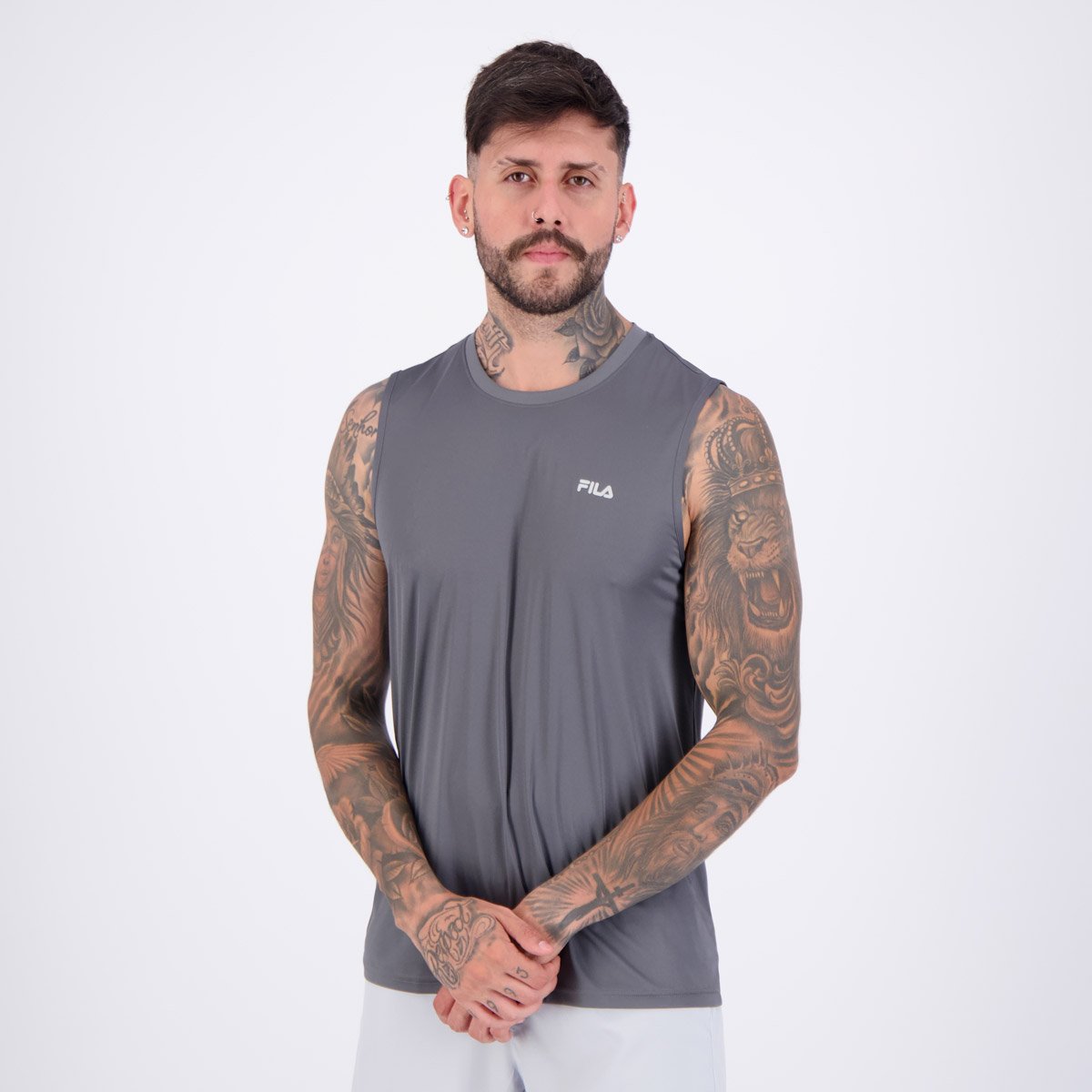 Regata Fila Basic Sports II Cinza Escuro Cinza 3