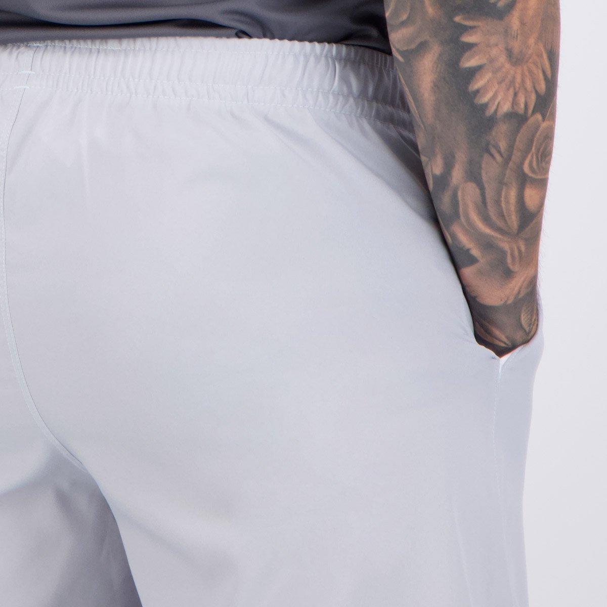 Bermuda Fila Train II 7,5 Cinza Claro e Branca Branco 5