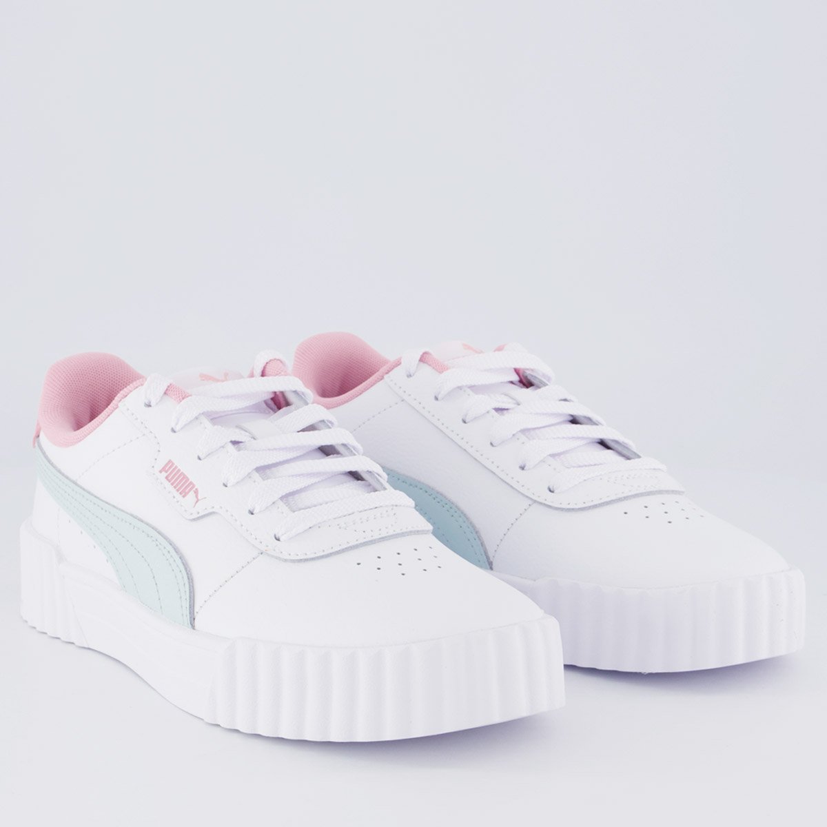 Tênis Puma Carina 3.0 Feminino Branco e Azul Branco 2