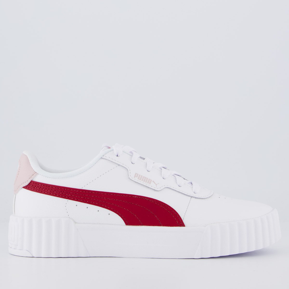 Tênis Puma Carina 3.0 Feminino Branco e Vermelho