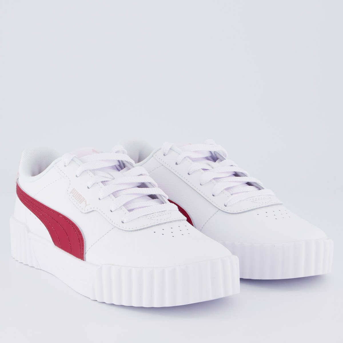 Tênis Puma Carina 3.0 Feminino Branco e Vermelho Branco 2